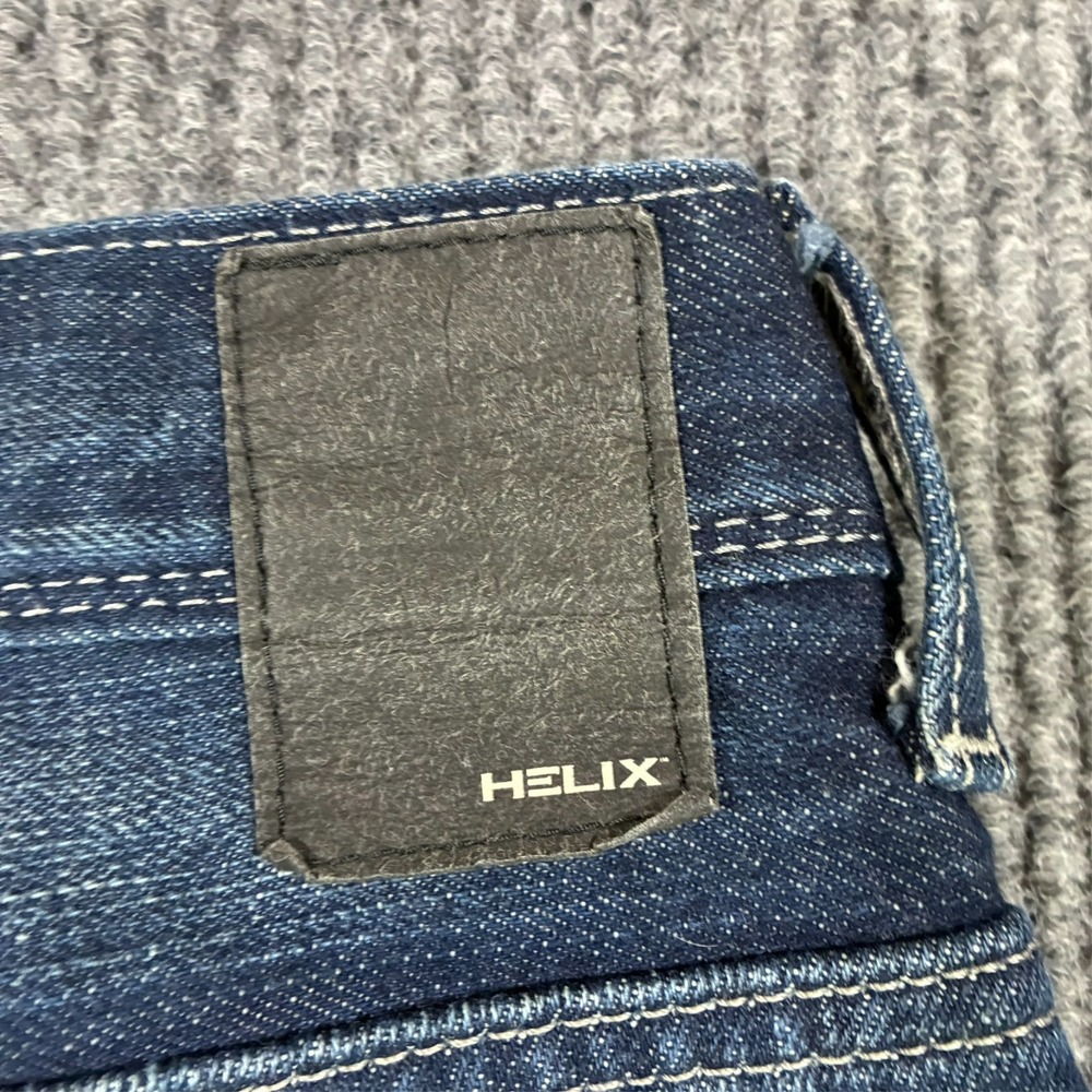 Helix Mens Slim Boot Jeans Size 32x30 Blue Denim Cotton Casual Low Rise - Picture 4 of 10